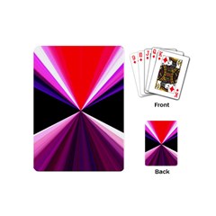 Red And Purple Triangles Abstract Pattern Background Playing Cards (mini) 