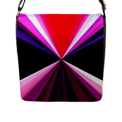 Red And Purple Triangles Abstract Pattern Background Flap Messenger Bag (l)  by Nexatart