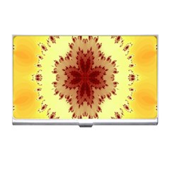 Yellow Digital Kaleidoskope Computer Graphic Business Card Holders by Nexatart