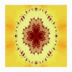 Yellow Digital Kaleidoskope Computer Graphic Medium Glasses Cloth (2-side) by Nexatart