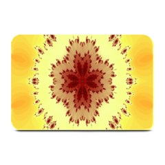 Yellow Digital Kaleidoskope Computer Graphic Plate Mats by Nexatart