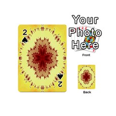 Yellow Digital Kaleidoskope Computer Graphic Playing Cards 54 (mini)  by Nexatart