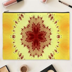 Yellow Digital Kaleidoskope Computer Graphic Cosmetic Bag (xxxl)  by Nexatart