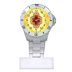 Yellow Digital Kaleidoskope Computer Graphic Plastic Nurses Watch by Nexatart