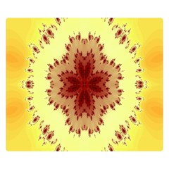 Yellow Digital Kaleidoskope Computer Graphic Double Sided Flano Blanket (small)  by Nexatart