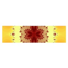 Yellow Digital Kaleidoskope Computer Graphic Satin Scarf (oblong) by Nexatart