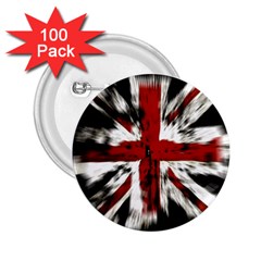 British Flag 2 25  Buttons (100 Pack)  by Nexatart