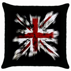 British Flag Throw Pillow Case (black) by Nexatart