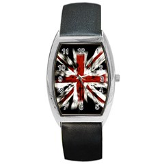 British Flag Barrel Style Metal Watch by Nexatart