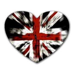 British Flag Heart Mousepads by Nexatart