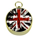 British Flag Gold Compasses Front