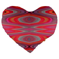 Hard Boiled Candy Abstract Large 19  Premium Heart Shape Cushions by Nexatart