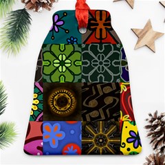 Digitally Created Abstract Patchwork Collage Pattern Ornament (bell) by Nexatart