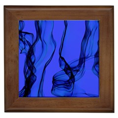 Blue Velvet Ribbon Background Framed Tiles by Nexatart