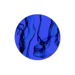 Blue Velvet Ribbon Background Magnet 3  (round) by Nexatart