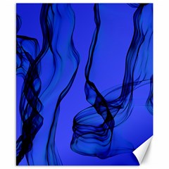 Blue Velvet Ribbon Background Canvas 8  X 10  by Nexatart