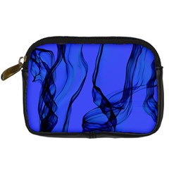 Blue Velvet Ribbon Background Digital Camera Cases by Nexatart