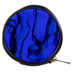 Blue Velvet Ribbon Background Mini Makeup Bags by Nexatart