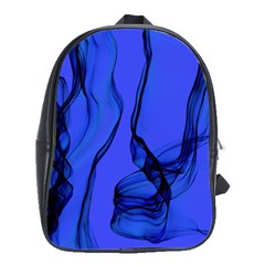 Blue Velvet Ribbon Background School Bags(large)  by Nexatart