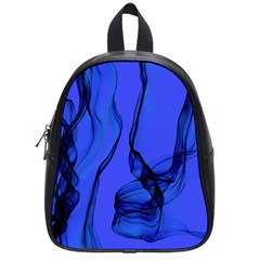 Blue Velvet Ribbon Background School Bags (small)  by Nexatart