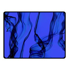 Blue Velvet Ribbon Background Double Sided Fleece Blanket (small)  by Nexatart