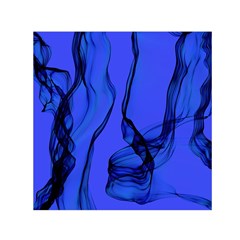 Blue Velvet Ribbon Background Small Satin Scarf (square) by Nexatart