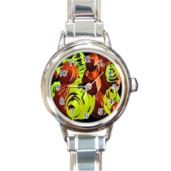 Neutral Abstract Picture Sweet Shit Confectioner Round Italian Charm Watch by Nexatart