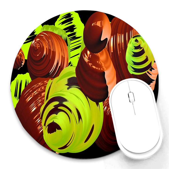 Neutral Abstract Picture Sweet Shit Confectioner Round Mousepads