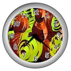 Neutral Abstract Picture Sweet Shit Confectioner Wall Clocks (silver)  by Nexatart