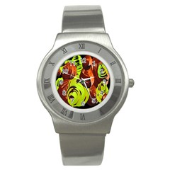 Neutral Abstract Picture Sweet Shit Confectioner Stainless Steel Watch by Nexatart