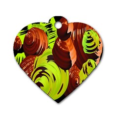 Neutral Abstract Picture Sweet Shit Confectioner Dog Tag Heart (one Side) by Nexatart