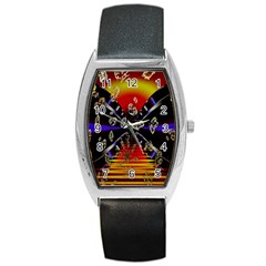 Diamond Manufacture Barrel Style Metal Watch by Nexatart