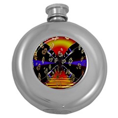 Diamond Manufacture Round Hip Flask (5 Oz) by Nexatart