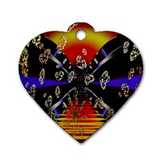 Diamond Manufacture Dog Tag Heart (one Side) by Nexatart