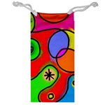 Digitally Painted Patchwork Shapes With Bold Colours Jewelry Bag Front