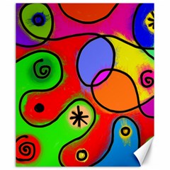 Digitally Painted Patchwork Shapes With Bold Colours Canvas 20  X 24   by Nexatart