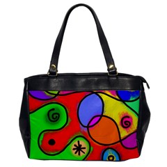 Digitally Painted Patchwork Shapes With Bold Colours Office Handbags by Nexatart