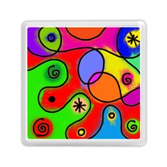 Digitally Painted Patchwork Shapes With Bold Colours Memory Card Reader (square)  by Nexatart