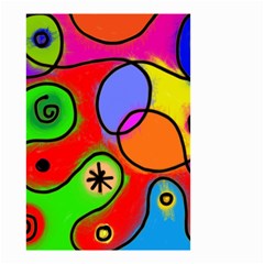 Digitally Painted Patchwork Shapes With Bold Colours Small Garden Flag (two Sides) by Nexatart