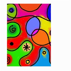 Digitally Painted Patchwork Shapes With Bold Colours Large Garden Flag (two Sides) by Nexatart