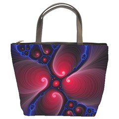 Color Fractal Pattern Bucket Bags by Nexatart