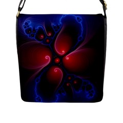 Color Fractal Pattern Flap Messenger Bag (l)  by Nexatart