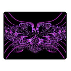 Beautiful Pink Lovely Image In Pink On Black Fleece Blanket (small) by Nexatart