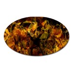 Autumn Colors In An Abstract Seamless Background Oval Magnet Front