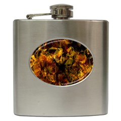 Autumn Colors In An Abstract Seamless Background Hip Flask (6 Oz) by Nexatart