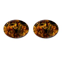 Autumn Colors In An Abstract Seamless Background Cufflinks (oval) by Nexatart