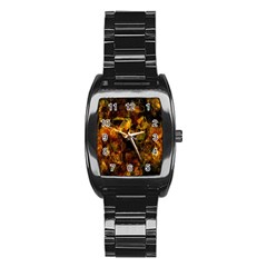 Autumn Colors In An Abstract Seamless Background Stainless Steel Barrel Watch by Nexatart