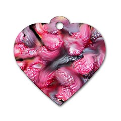 Raspberry Delight Dog Tag Heart (one Side) by Nexatart