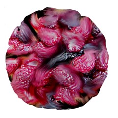 Raspberry Delight Large 18  Premium Flano Round Cushions by Nexatart