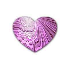 Light Pattern Abstract Background Wallpaper Rubber Coaster (heart)  by Nexatart